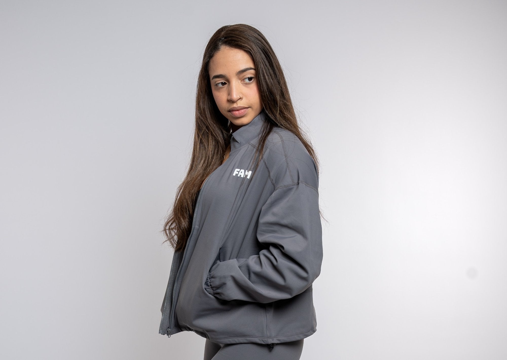 FAM Women's Sports Jacket Grey