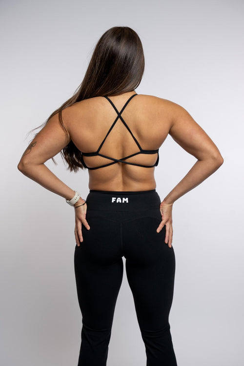 FAM black sport bra