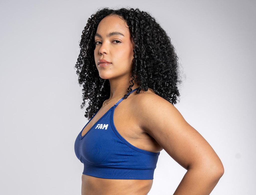 FAM blue sport bra