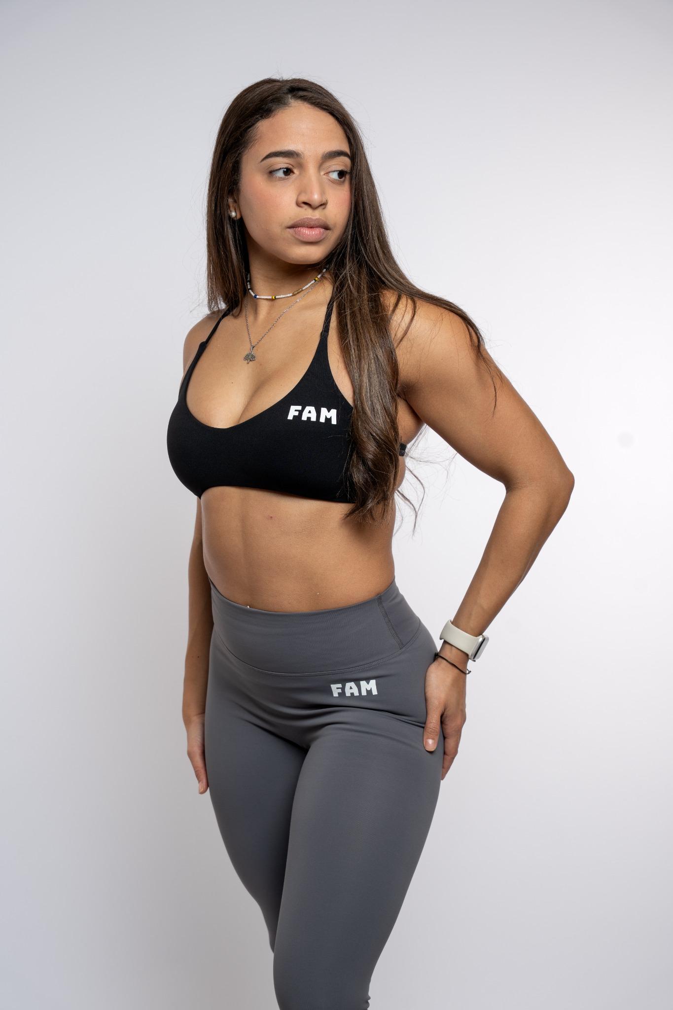 FAM black sport bra